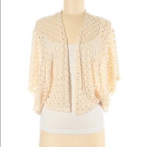 Staring at Stars Crochet Crop Cardigan Winter white small